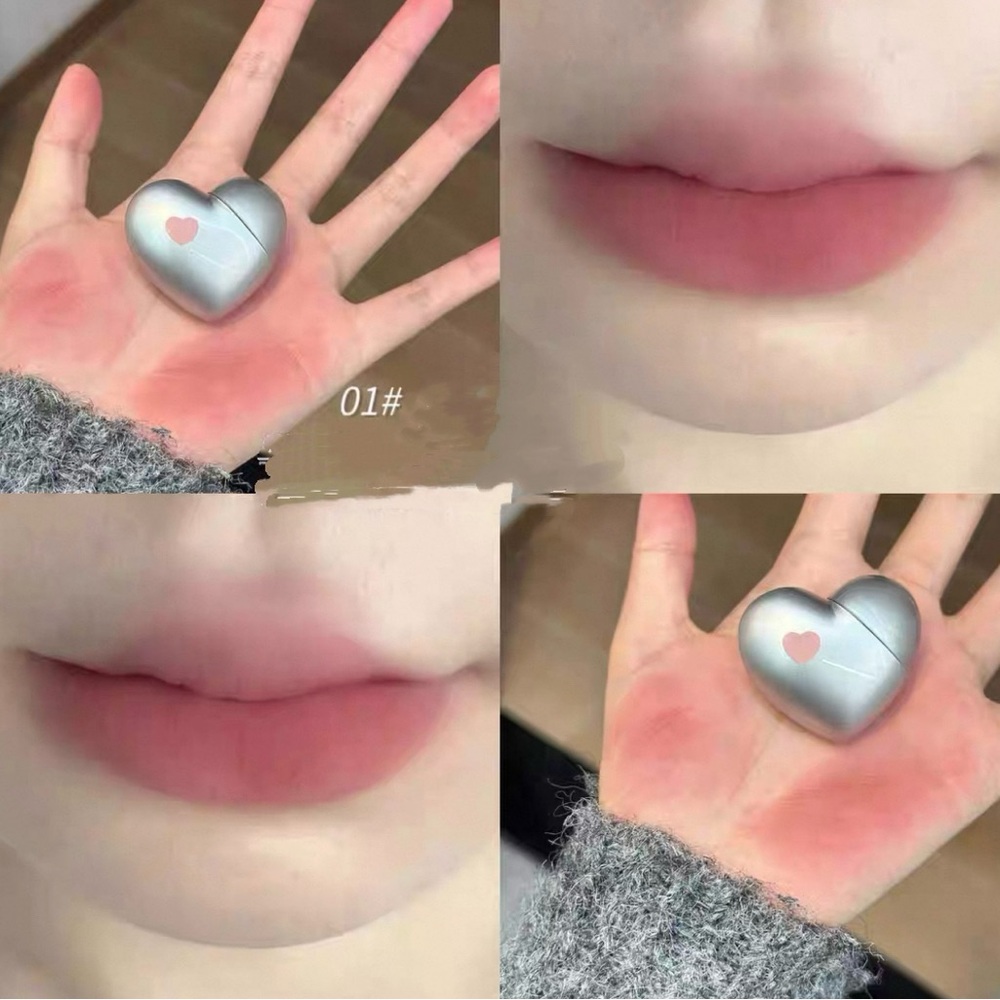 Korean Black Nana Heart-Shaped Silver Lip tint